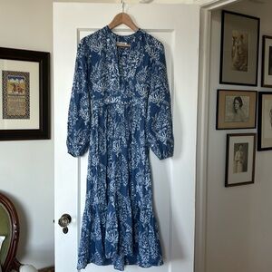 Reformation Blue / White Maxi Dress - Sz 0 - Needs repair